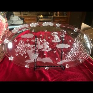 Mikasa Holiday Lights Oval Canapé Tray 15 3/4